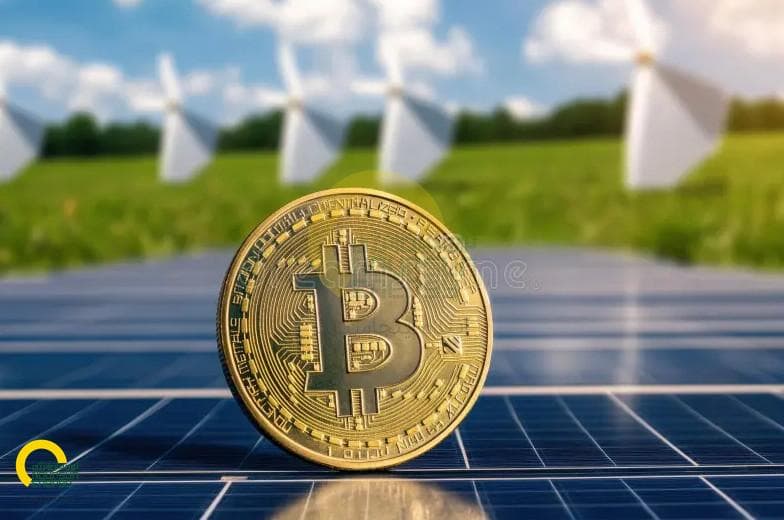 Solar panels in desert landscape