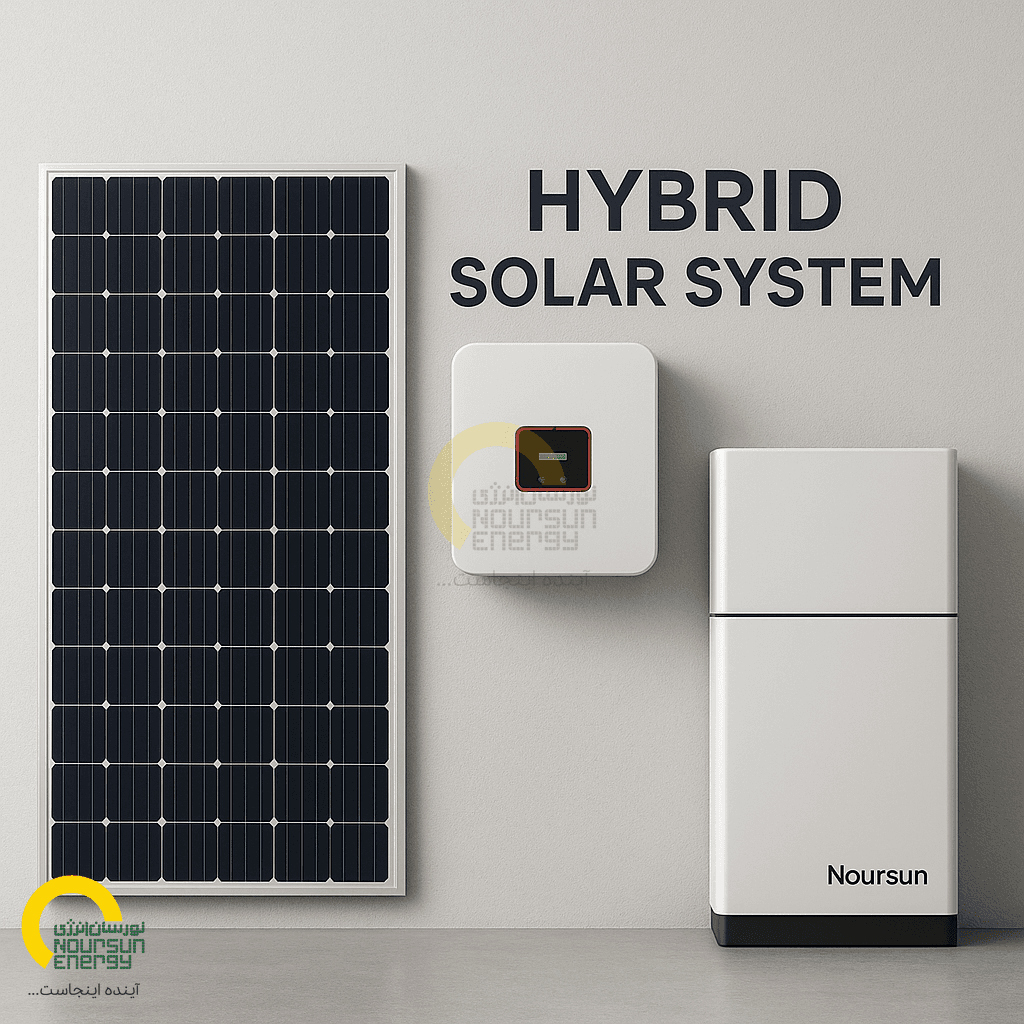 Solar panels in desert landscape