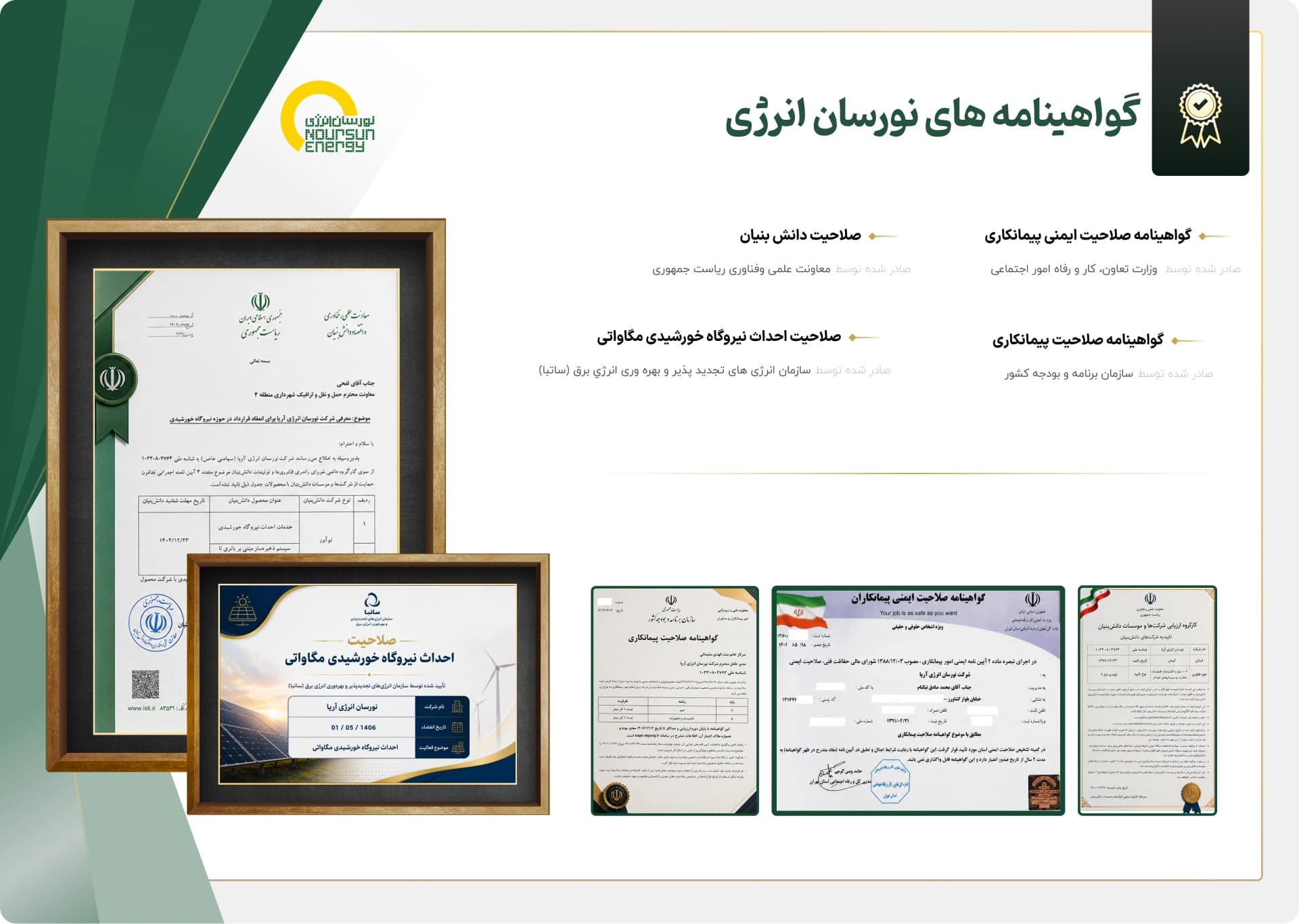 گواهینامههای نورسان